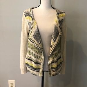 Moth Anthropologie Open Front Striped Cardigan